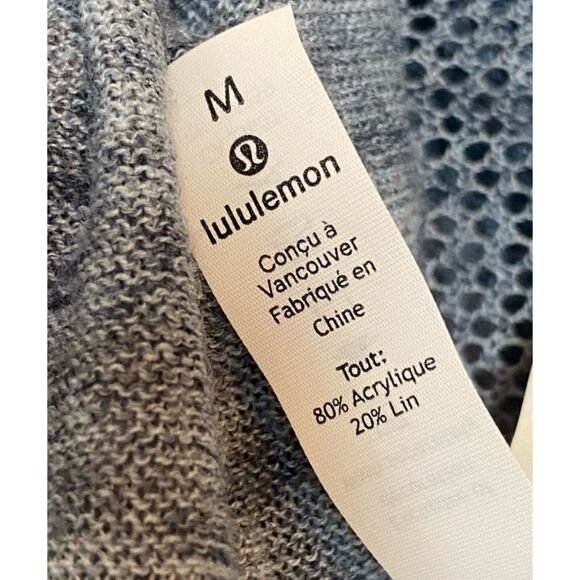 Lululemon Calm and Collected Wrap  Heathered Sailboat Classic Navy Size Medium - Picture 8 of 9